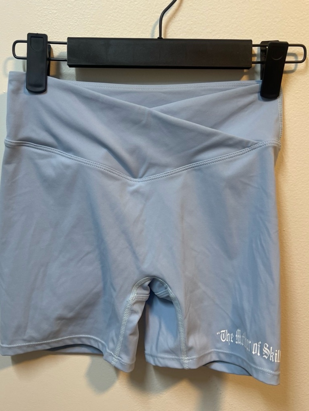 Light Blue V-Waist Women's Bike Shorts